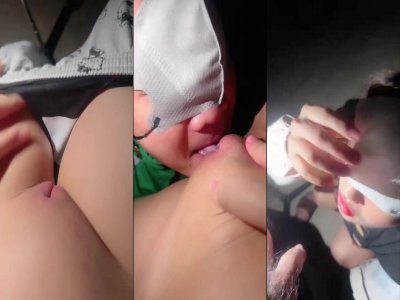 ANh grab và em gái bướm múp dừng xe bên đường bú liếm